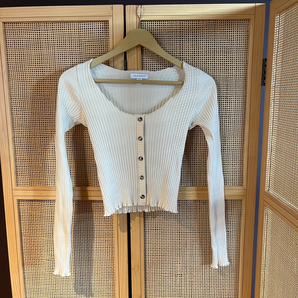 Top Shop Women’s 4 Long Sleeve Cropped Top